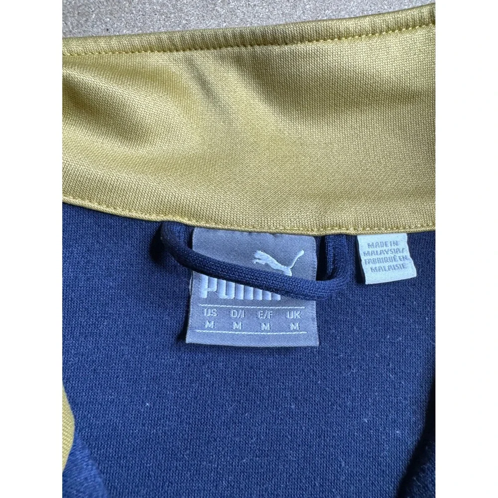 Puma Arsenal FC Track Jacket Mens Medium Navy Blue Gold Fly Emirates Full Zip